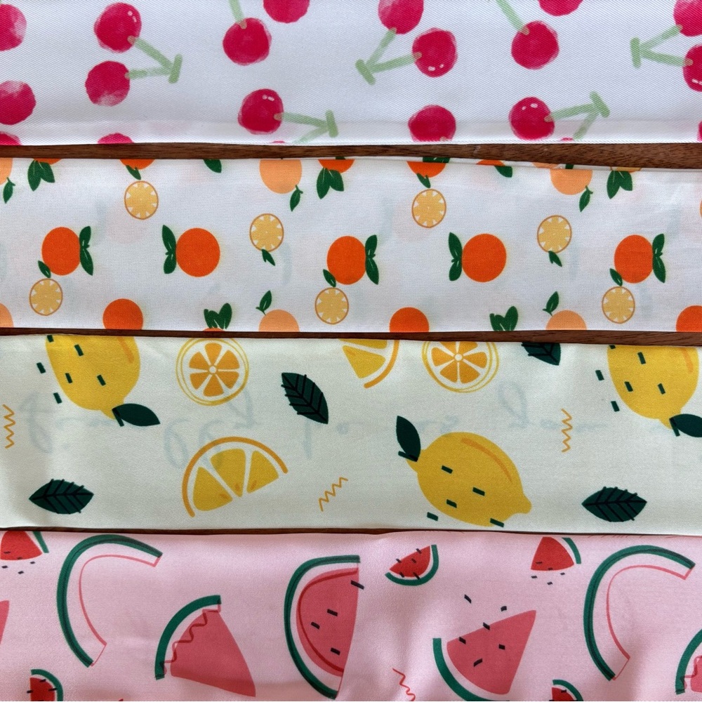 Fruit Ribbon Scarf - Lemon, Cherry, or Watermelon - Picture 3 of 11